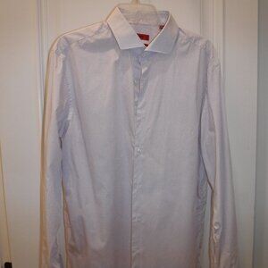 Hugo Boss Dress Shirt 17.5 x 34/36 Sharp Fit   White/Red/Gray
